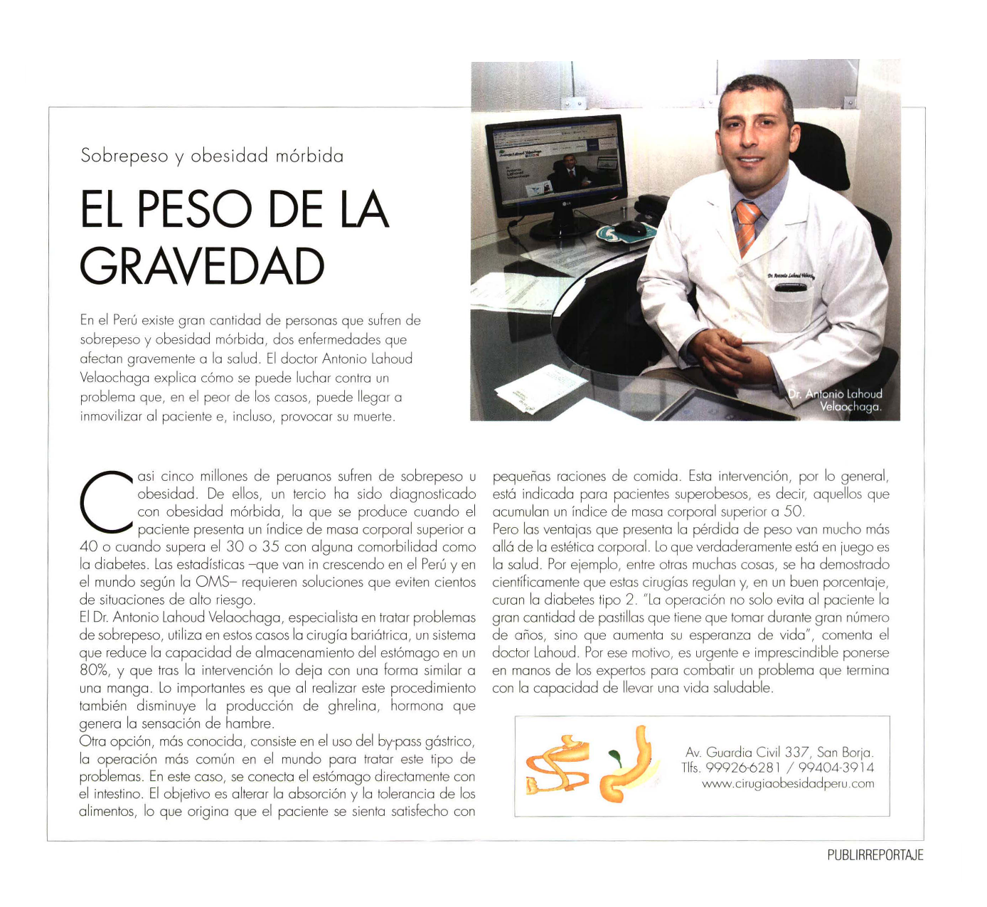 Dr. Antonio Lahoud | Cirujano bariátrico y metabólico. | Artículos del Dr. Antonio Lahoud en revista cosas | Lima - Perú